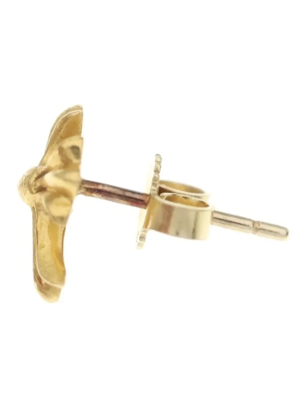Chrome Hearts 22k No2 CH Crs CH Cross Stud Single Earring Gold